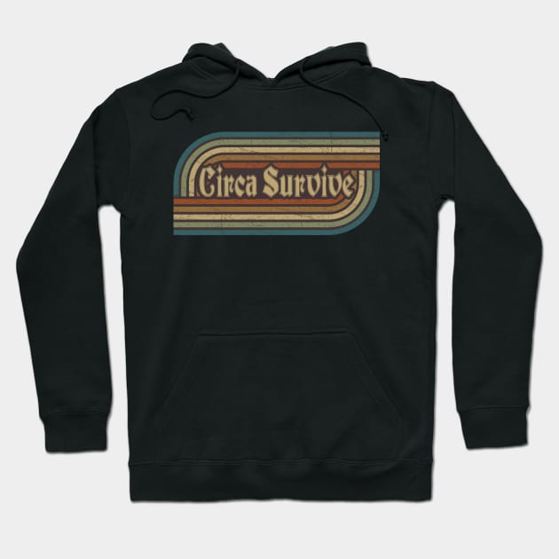 Circa Survive Vintage Stripes Hoodie by paintallday